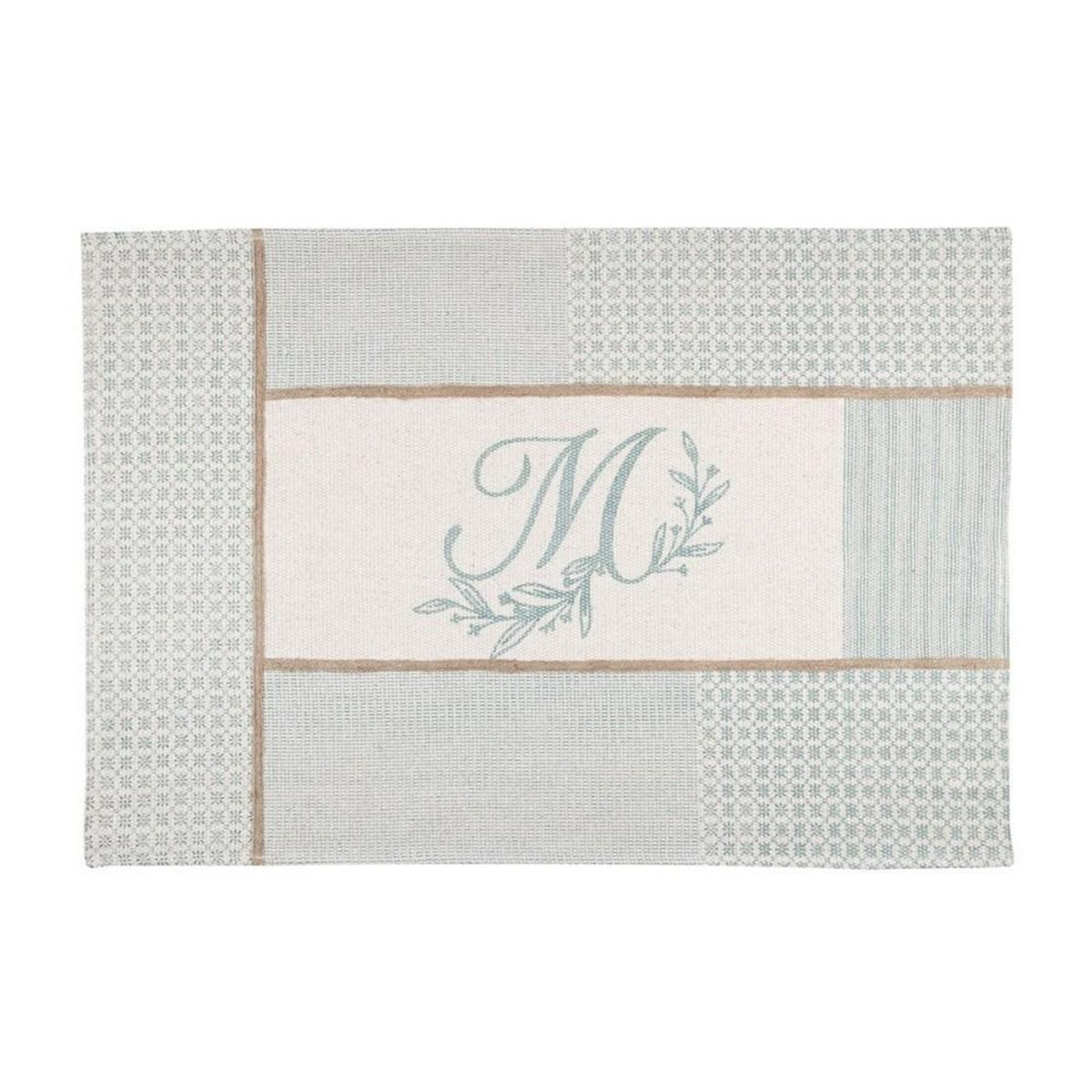 Lovely Casa Tapis 60x90 cm Constance azur coton