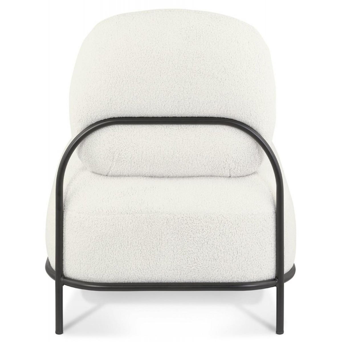 Paris Prix Fauteuil Lounge en Tissu Bouclette  Mark  76cm Beige