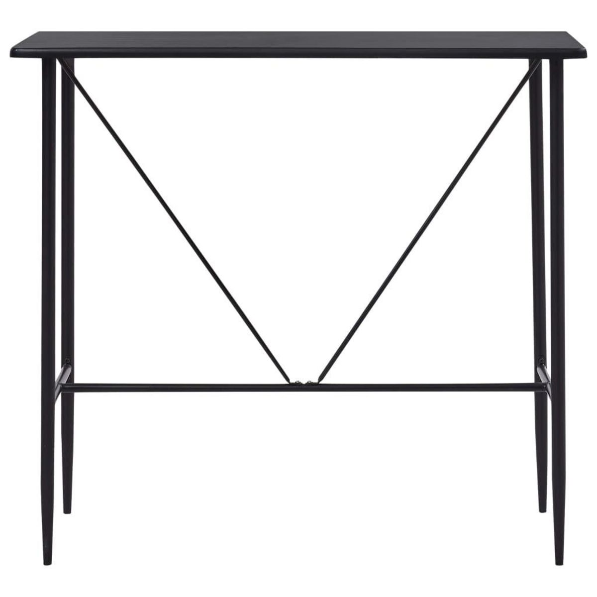 VIDAXL Ensemble de bar 5 pcs Tissu Noir