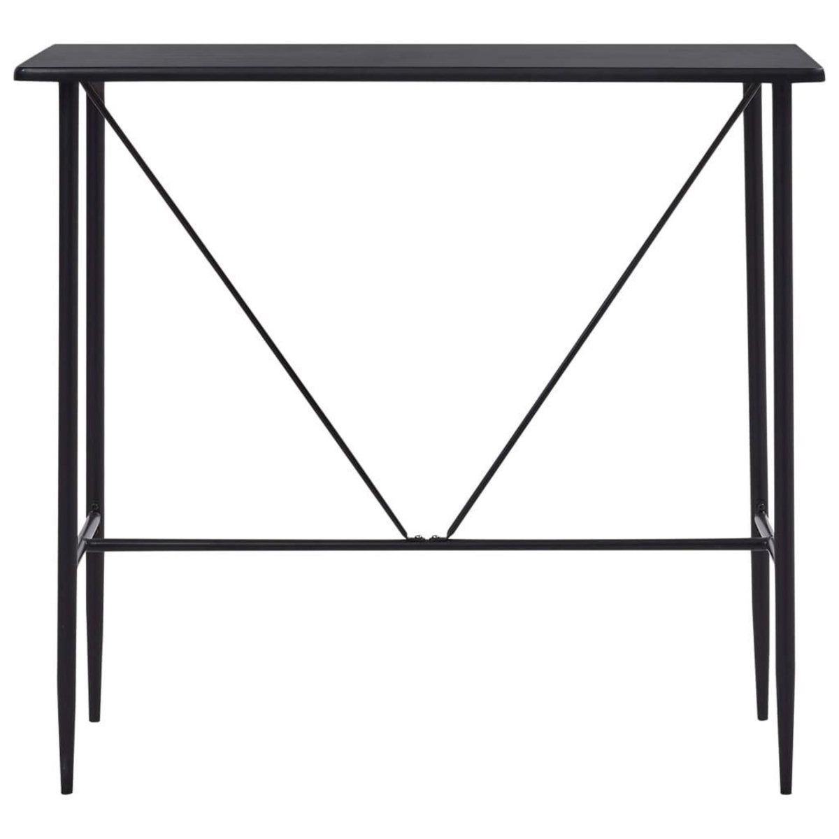 VIDAXL Ensemble de bar 5 pcs Tissu Noir