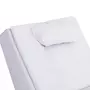 VIDAXL Chaise longue de massage avec oreiller Blanc Similicuir