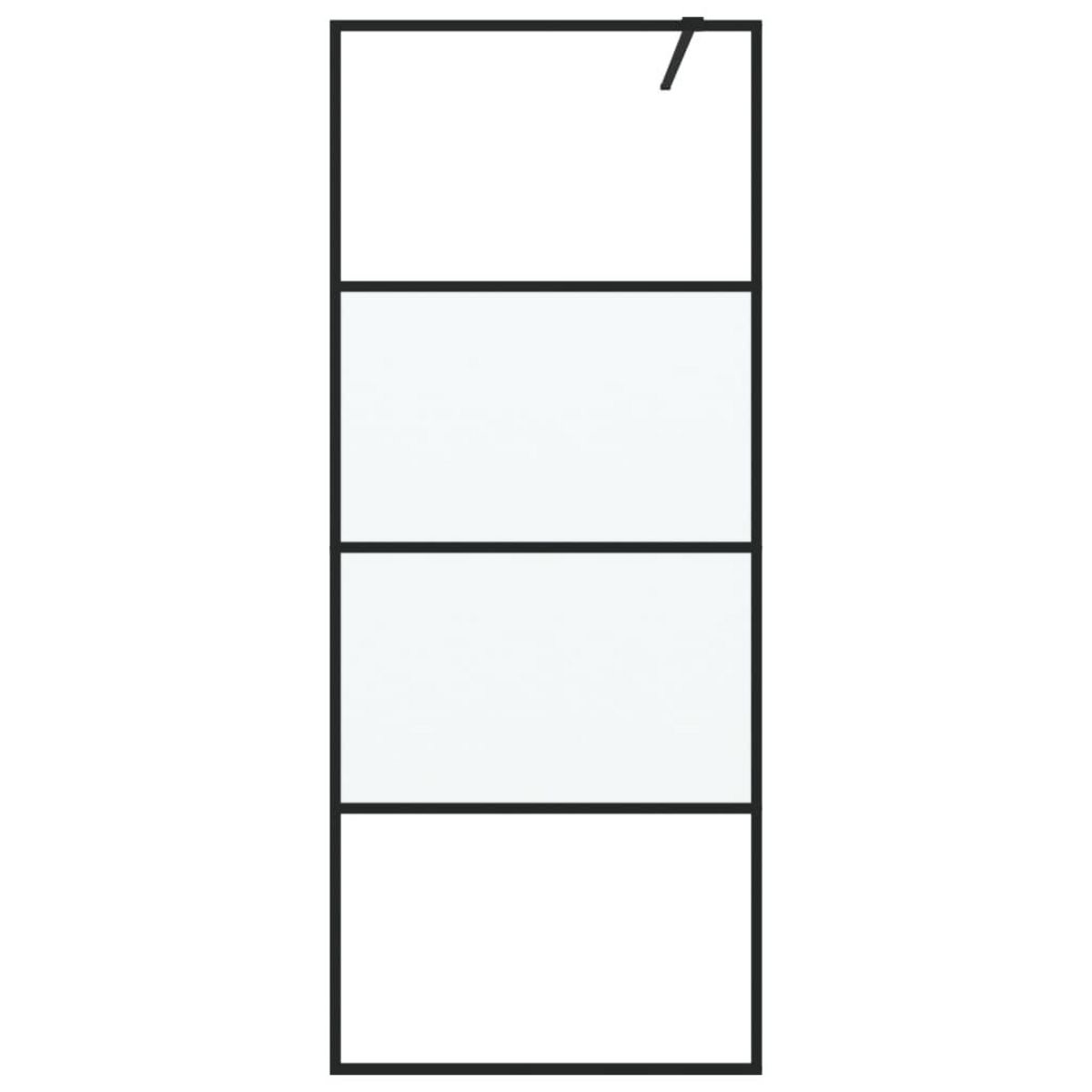 VIDAXL Paroi de douche Noir 80x195 cm Verre ESG demi-depoli