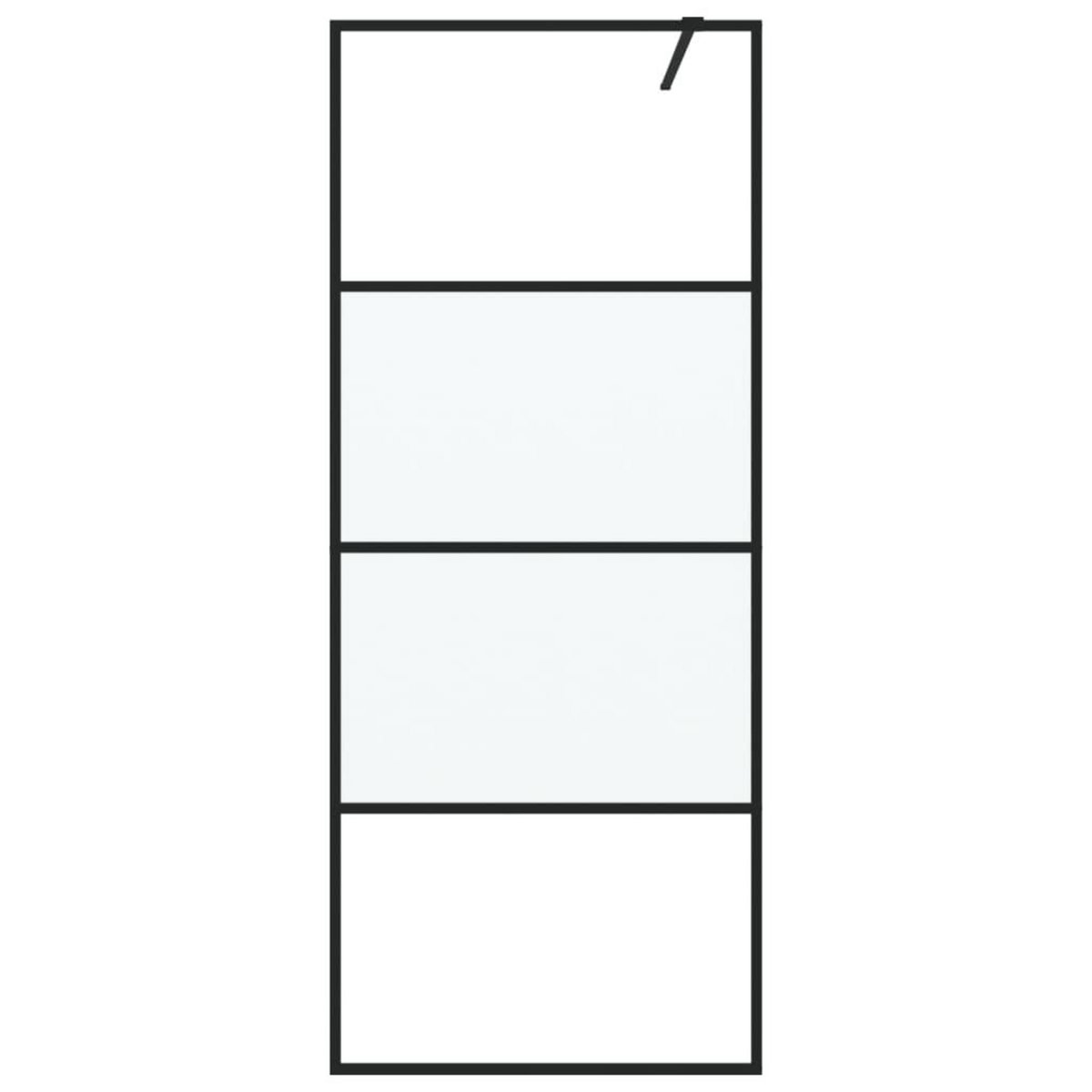 VIDAXL Paroi de douche Noir 80x195 cm Verre ESG demi-depoli