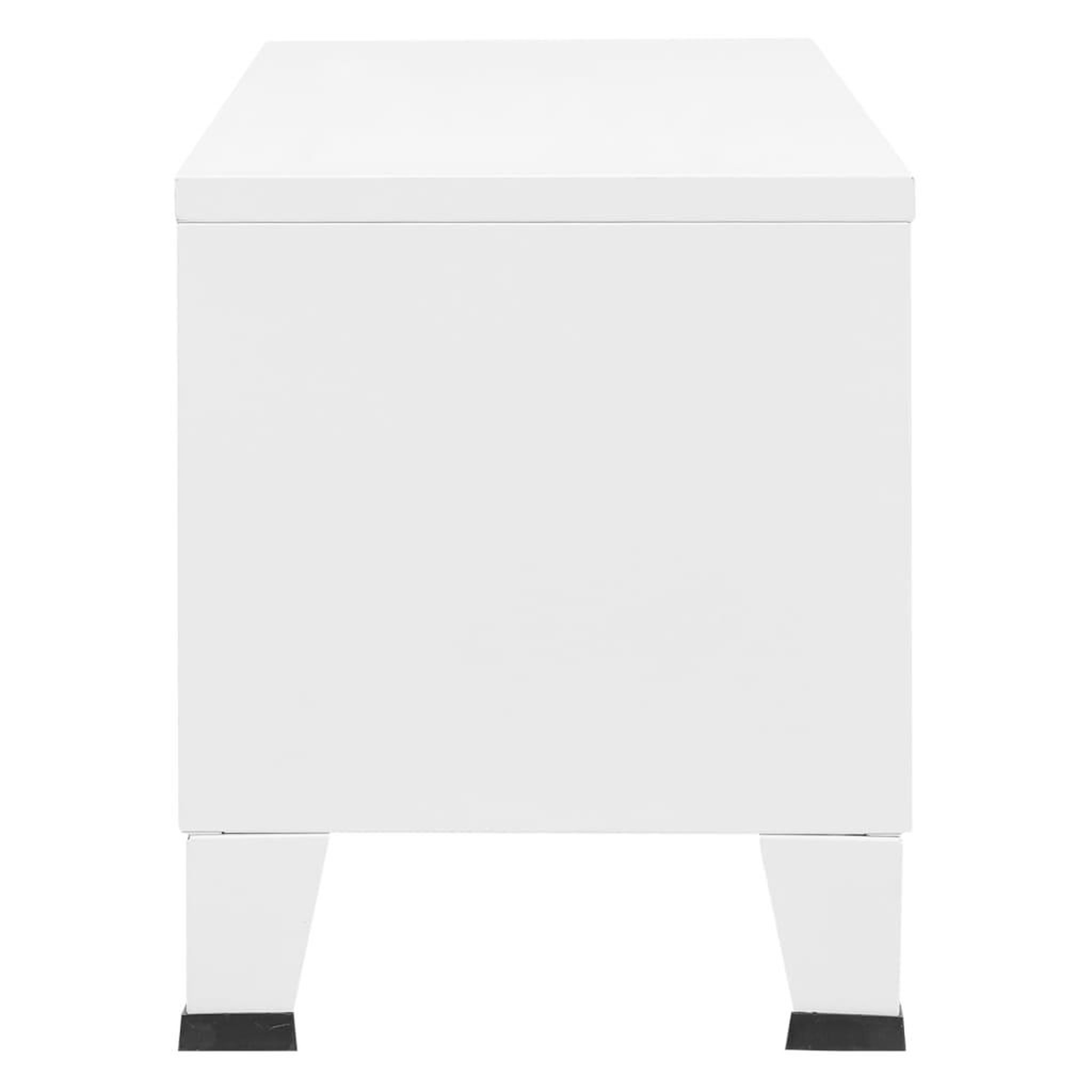 Voir la diapositive 4 : VIDAXL Meuble TV industriel Blanc 105x35x42 cm Metal