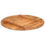Voir la diapositive 3 : VIDAXL Dessus de table bois massif d'acacia rond 15-16 mm 80 cm