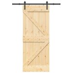VIDAXL Porte coulissante et kit de quincaillerie 85x210 cm pin massif