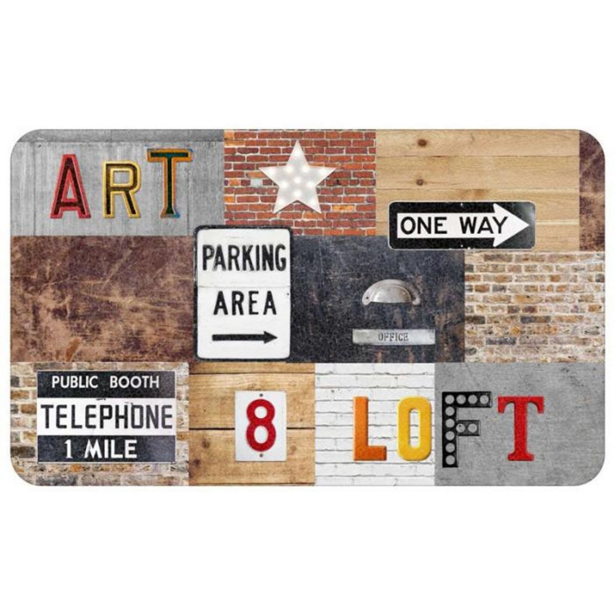 Paris Prix Tapis Déco Mousse  Loft  45x75cm Multicolore