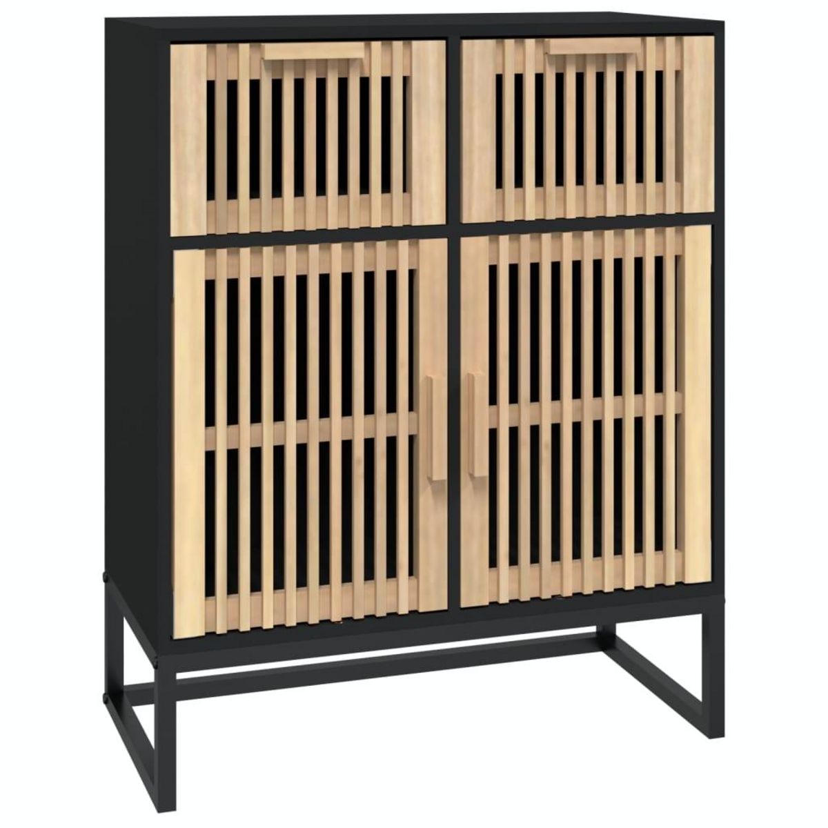 VIDAXL Buffet noir 60x30x75 cm bois d'ingenierie