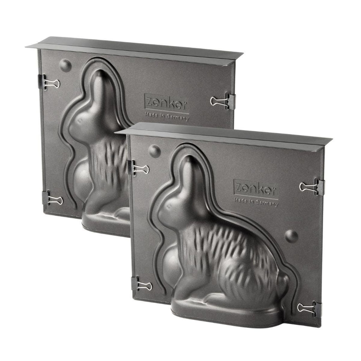 ZENKER Lot de 2 moules à gâteaux 3D en forme de lapin de Pâques 600 ml Zenker Pâques