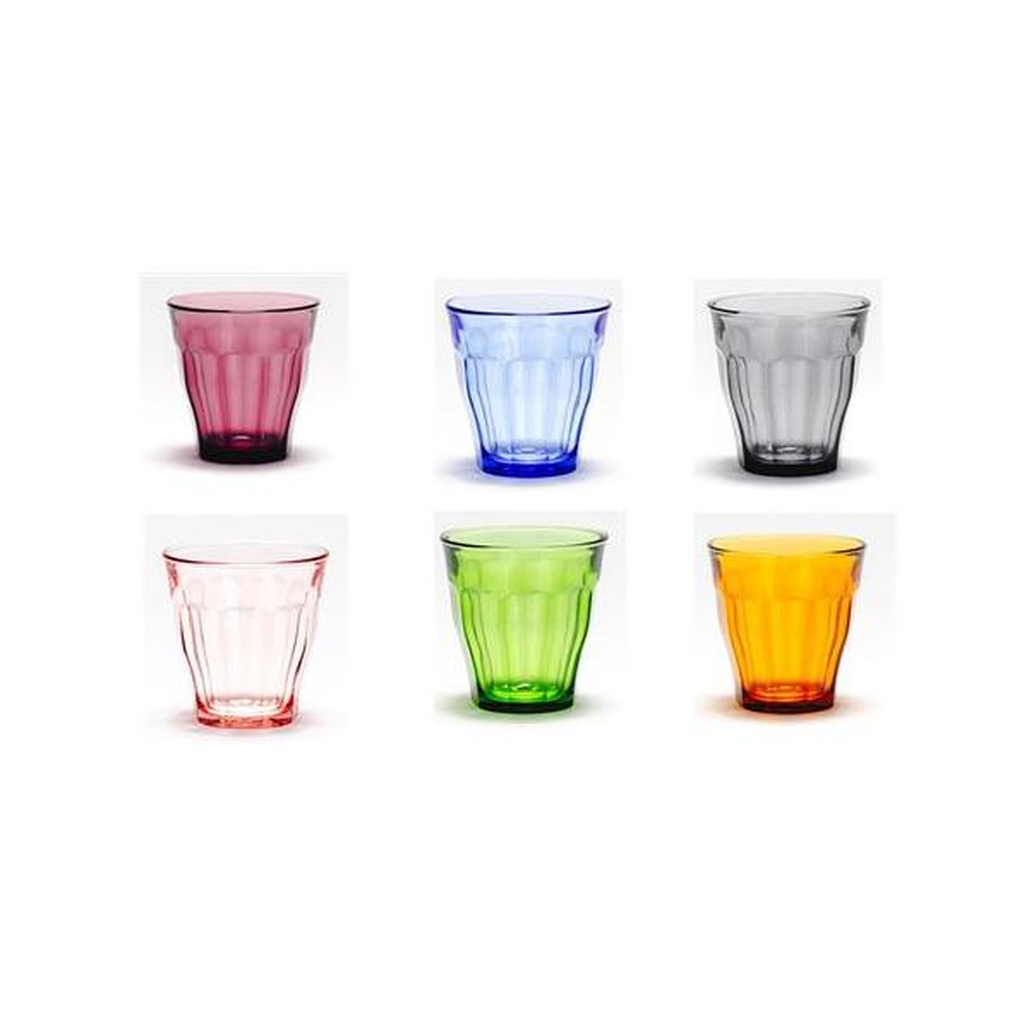 DURALEX Picardie Gobelet 25 cl Multi-teinte X6 (Prune/Rose/Marine/Gris/vermeil/Vert)