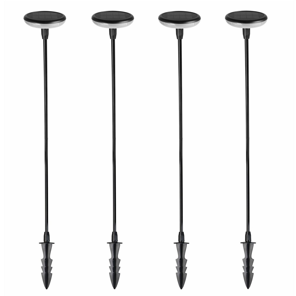 Lumisky Lot de 4 balises solaires LUCENTY Noir Plastique H76 cm