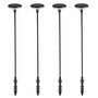Voir la diapositive 1 : Lumisky Lot de 4 balises solaires LUCENTY Noir Plastique H76 cm