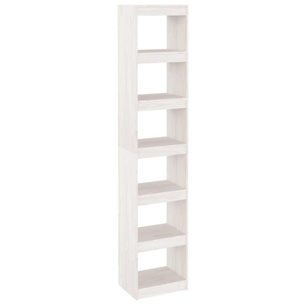 VIDAXL Bibliotheque/Separateur de piece Blanc 40x30x199 cm Pin massif
