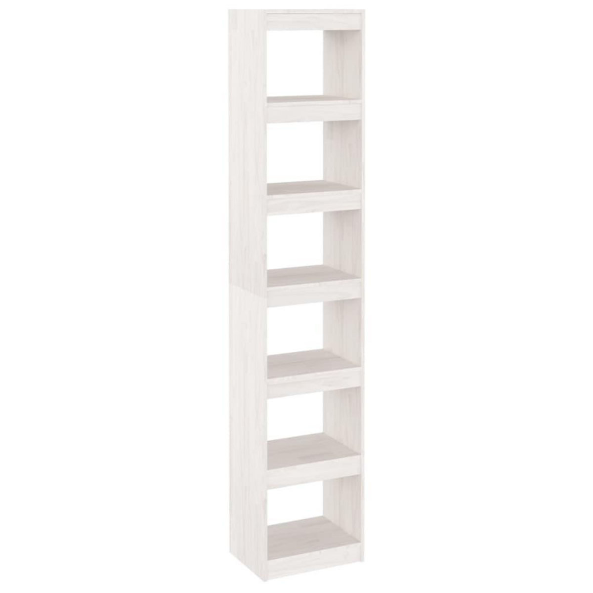 VIDAXL Bibliotheque/Separateur de piece Blanc 40x30x199 cm Pin massif