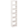 Voir la diapositive 2 : VIDAXL Bibliotheque/Separateur de piece Blanc 40x30x199 cm Pin massif