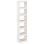 Voir la diapositive 2 : VIDAXL Bibliotheque/Separateur de piece Blanc 40x30x199 cm Pin massif