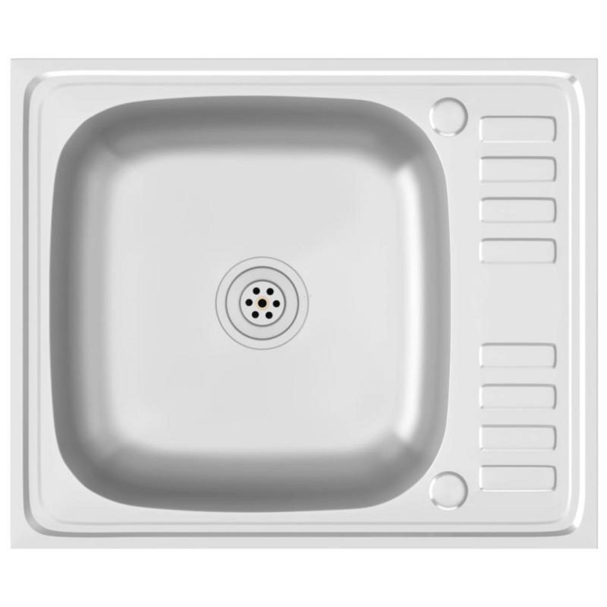 VIDAXL Évier de cuisine et égouttoir argenté 600x500x155 mm inox