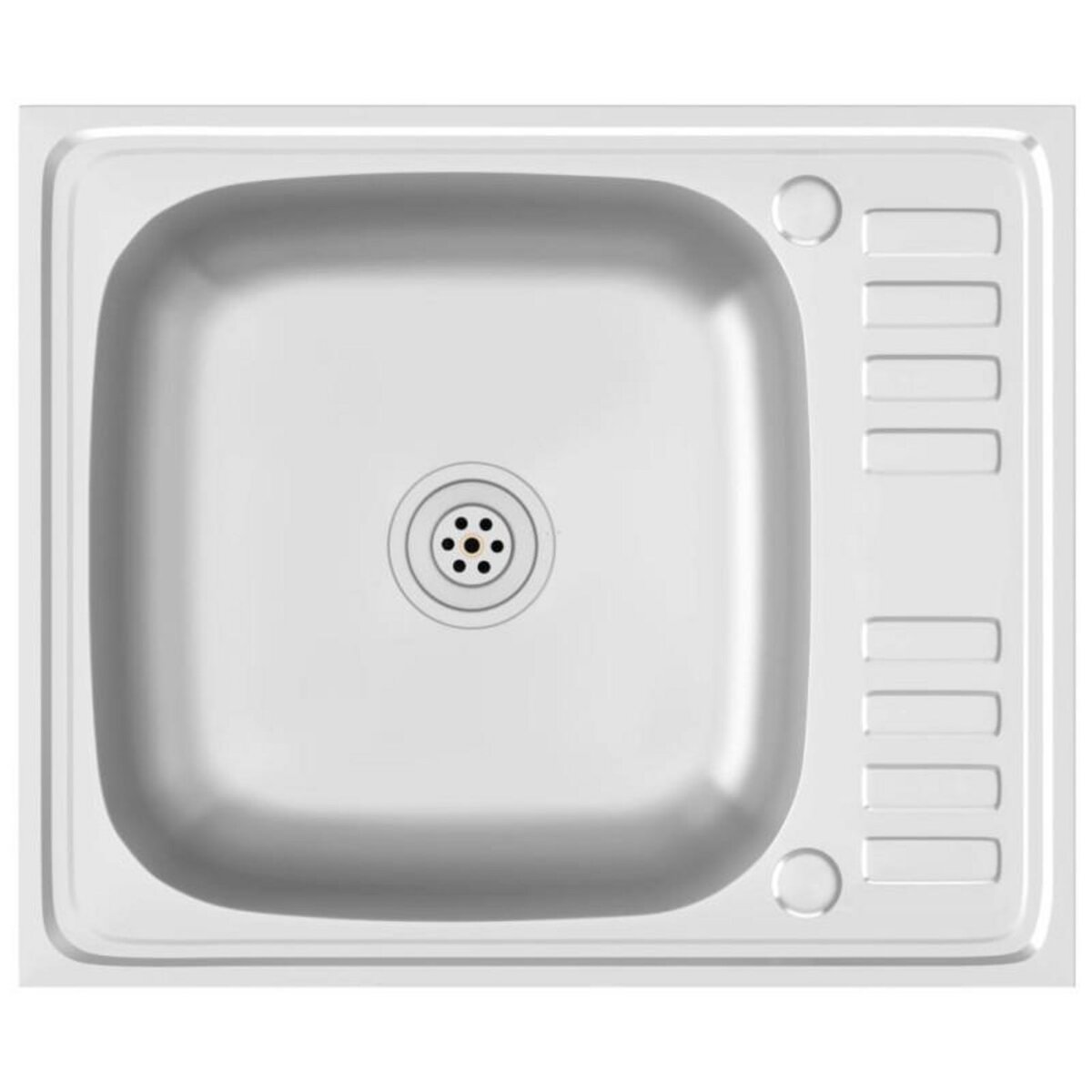 VIDAXL Évier de cuisine et égouttoir argenté 600x500x155 mm inox