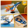LEGO Creator 31126 - L&rsquo;Avion Supersonique, Jouet 3 en 1 Hélicoptère Bateau Avion