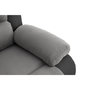 Voir la diapositive 9 : Fauteuil relax électrique tissu pu  et microfibre coloris gris/noir  HELENA