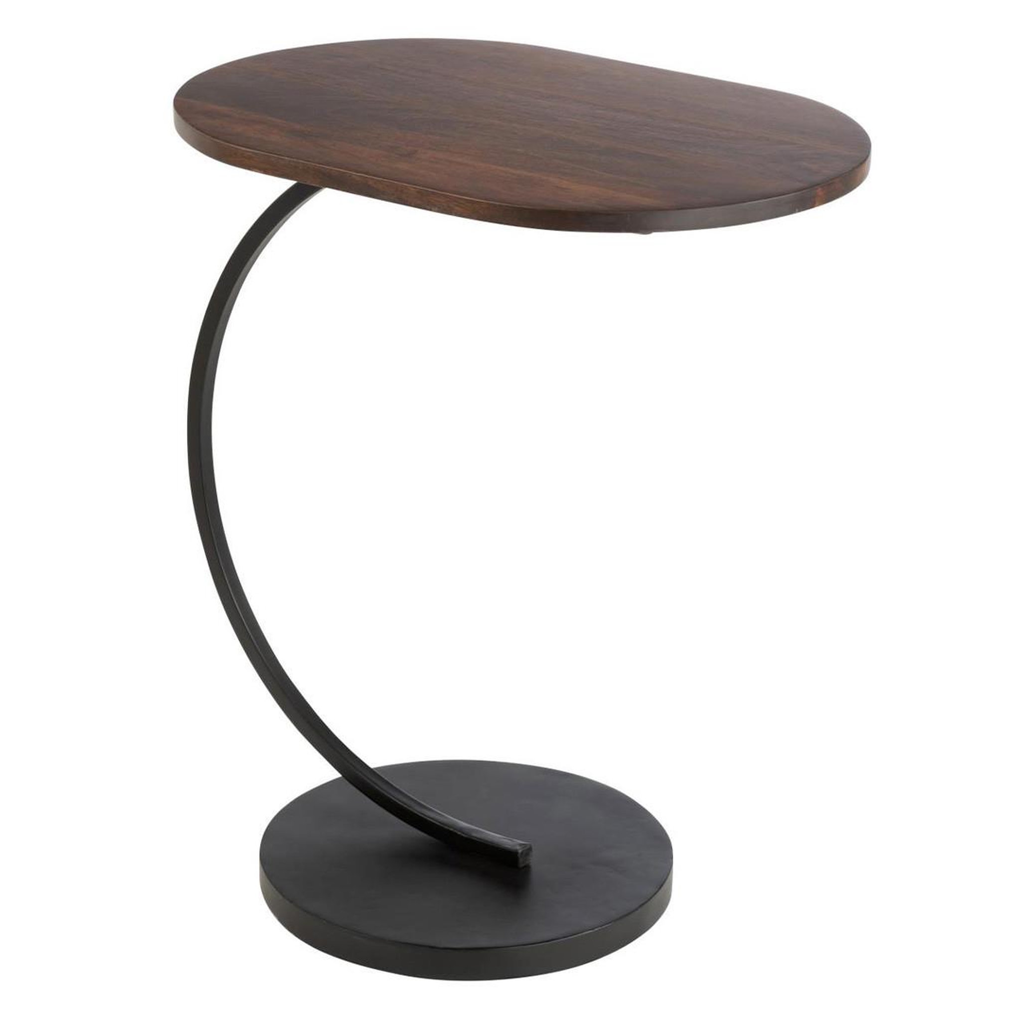 J-LINE Table d'appoint en bois  randy  59cm marron