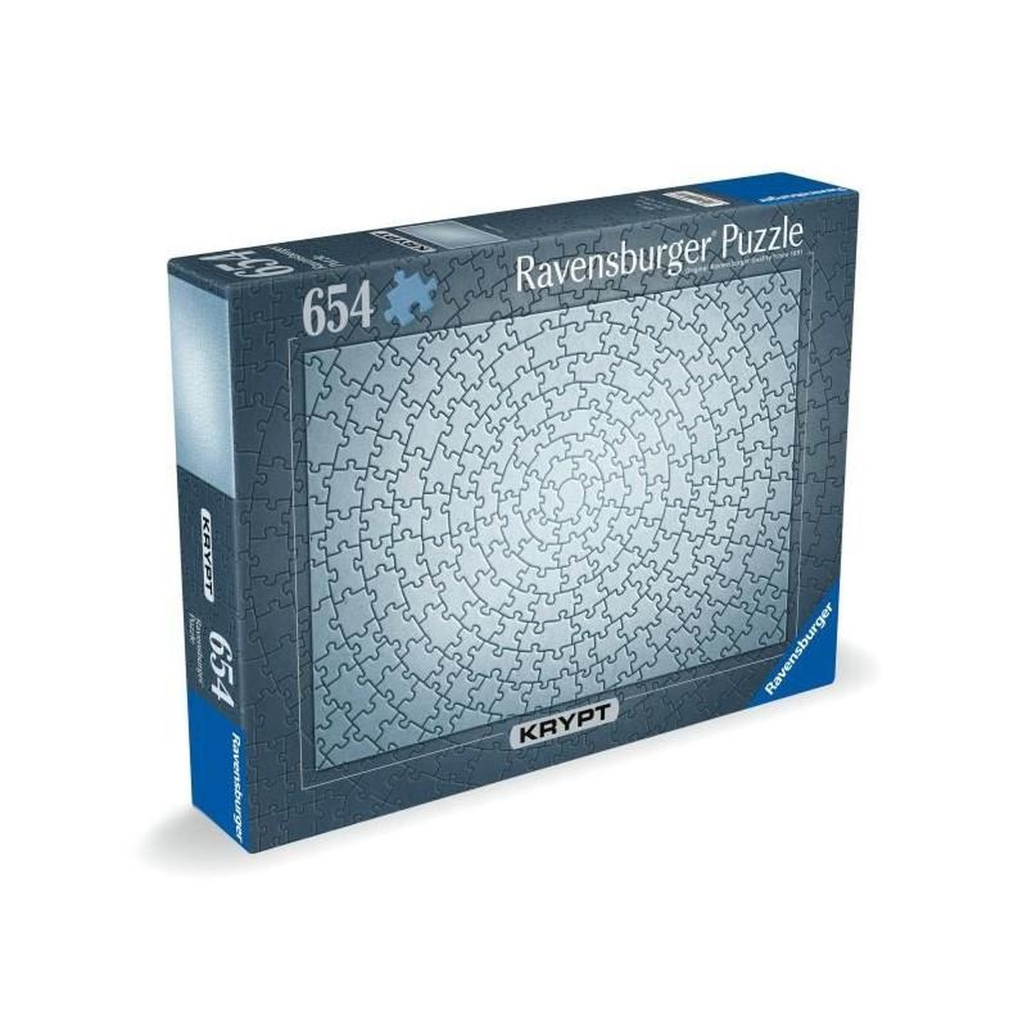 Voir la diapositive 5 : RAVENSBURGER Puzzle 654 pièces – Krypt Silver – Challenge monochrome – Ravensburger – Qualité supérieure – Dès 14 ans