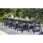 Voir la diapositive 2 : ALLIBERT by KETER Table de jardin - Rectangulaire - Coloris : gris graphite - En résine - 8 a 12 personnes - LIMA - Allibert by KETER