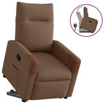 VIDAXL Fauteuil inclinable Marron Tissu