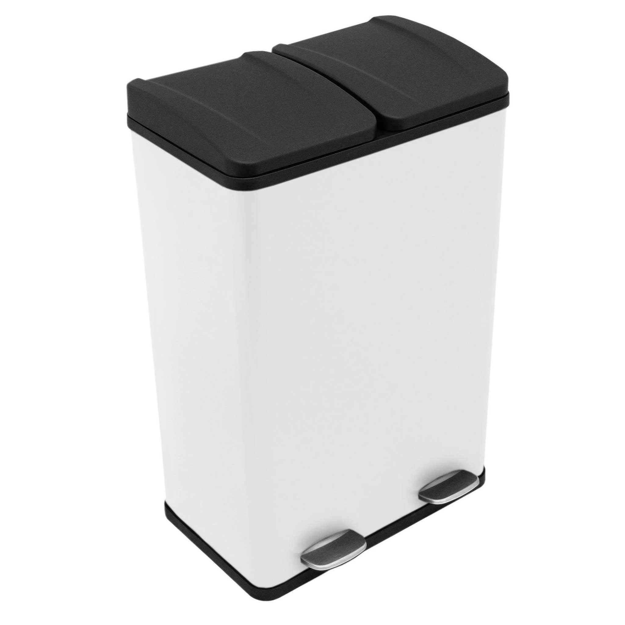 Voir la diapositive 1 : Monster Poubelle de Recyclage à Double Bac 60L
