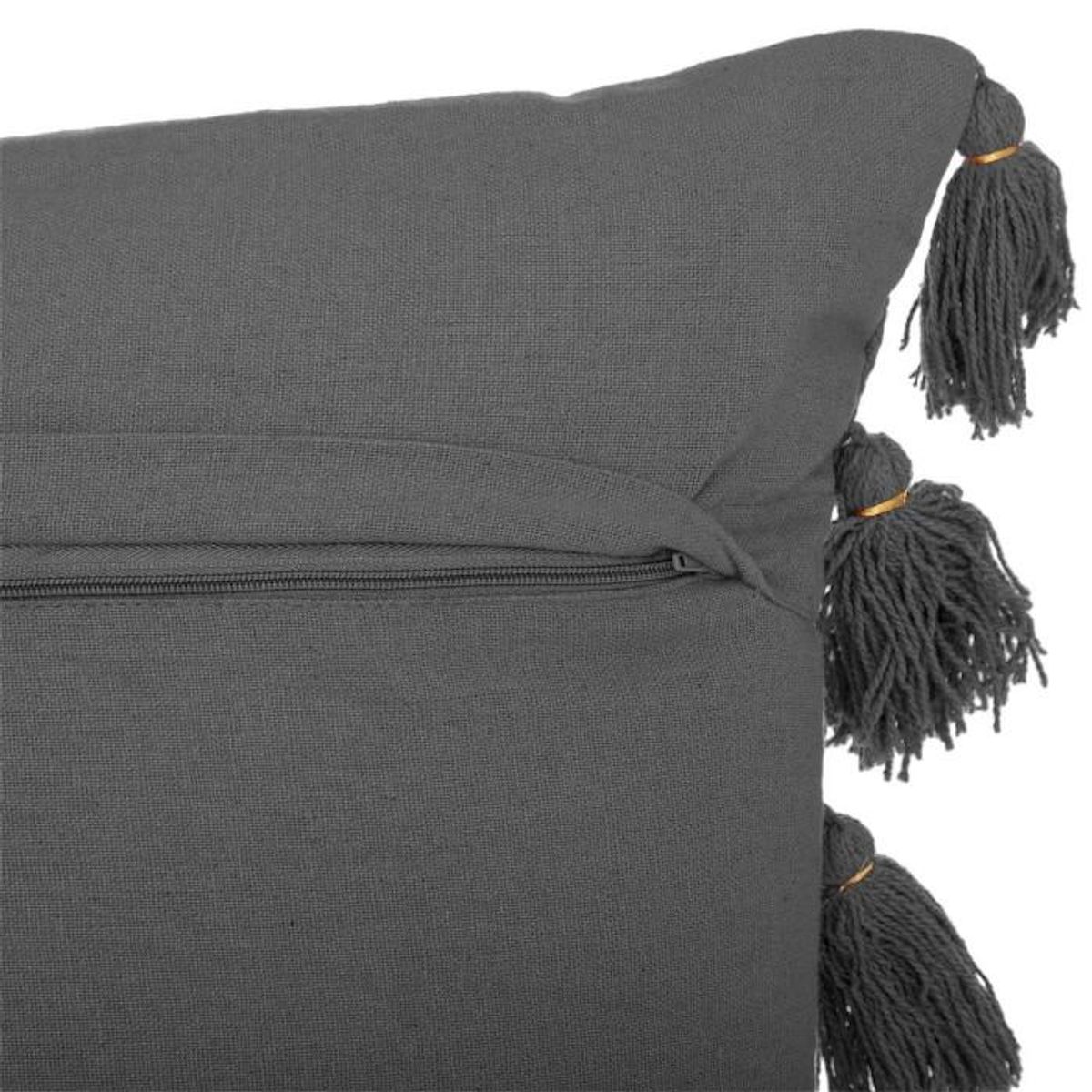ATMOSPHERA Coussin Déco à Pompons  Gypsy  50x50cm Gris