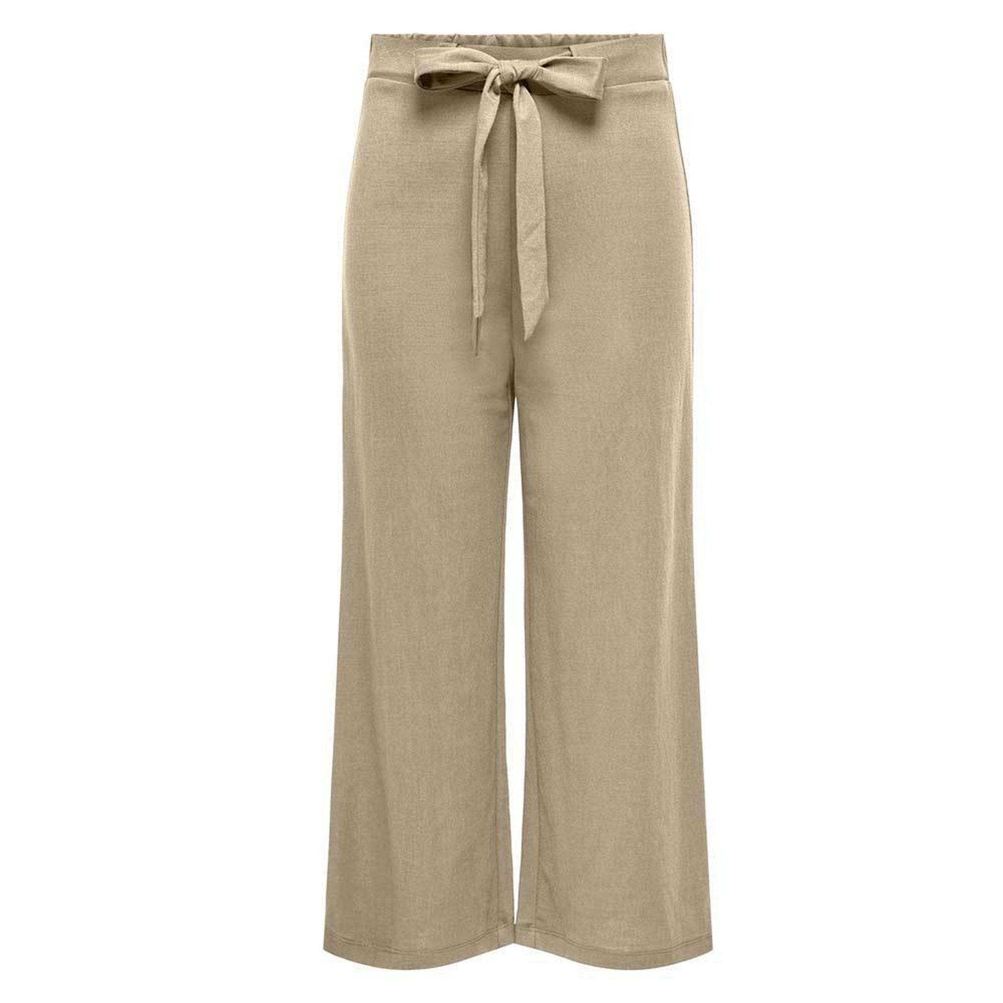 JACQUELINE DE YONG Pantalon fluide Beige Femme JDY Rebekka. Coloris disponibles : Beige