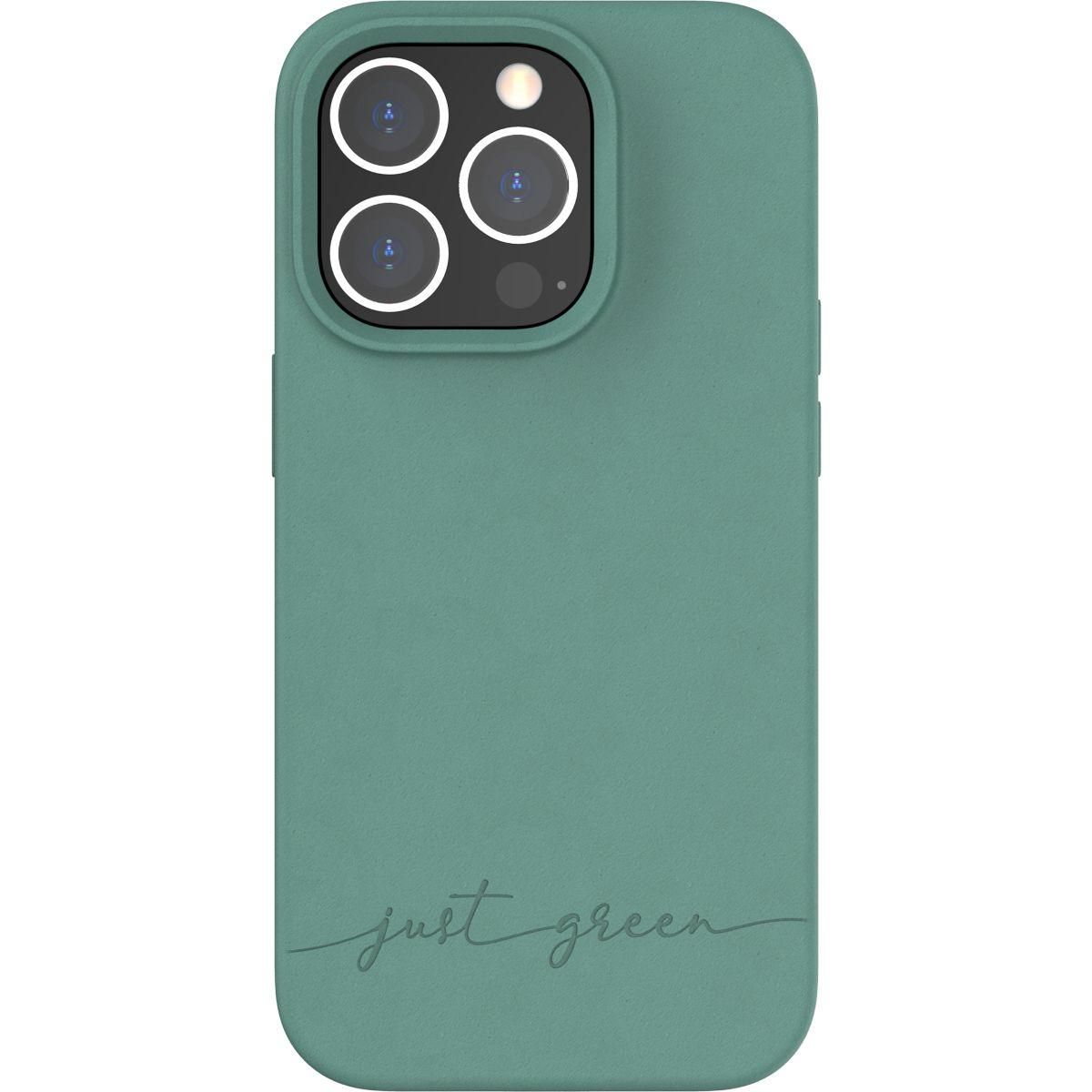 JUST GREEN Coque iPhone 14 Pro BIO vert nuit