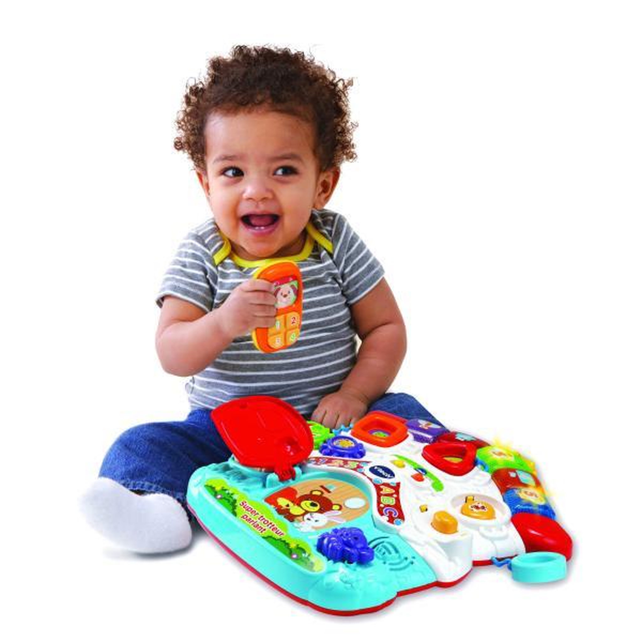 Voir la diapositive 5 : VTECH Porteur Trotteur VTECH - Super  Parlant 2 en 1 - Multicolore