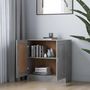 Voir la diapositive 3 : VIDAXL Bibliotheque Gris beton 82,5x30,5x80 cm Bois d'ingenierie