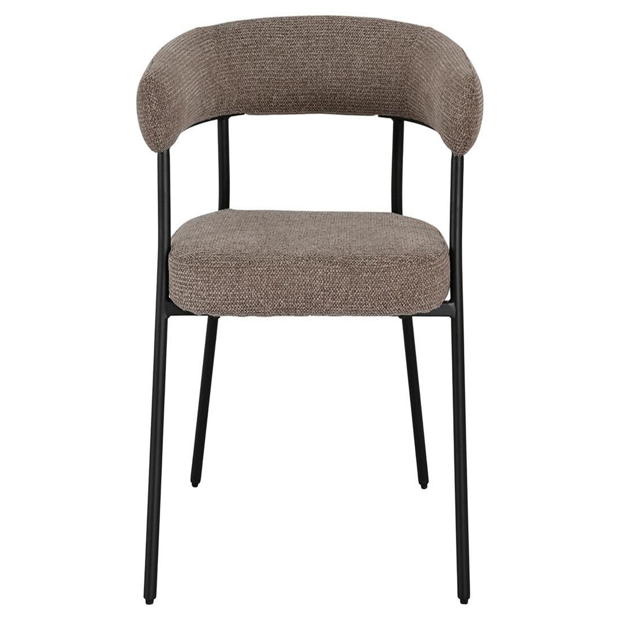Voir la diapositive 4 : BEST MOBILIER Sadie - lot de 2 chaises fsc  100% en tissu texturé - pieds en acier
