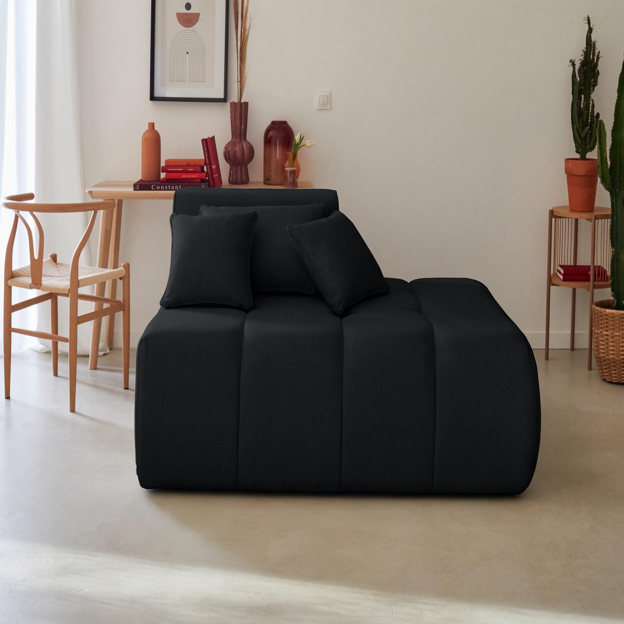 Voir la diapositive 2 : LISA DESIGN Caracas - module d'assise droit - en tissu