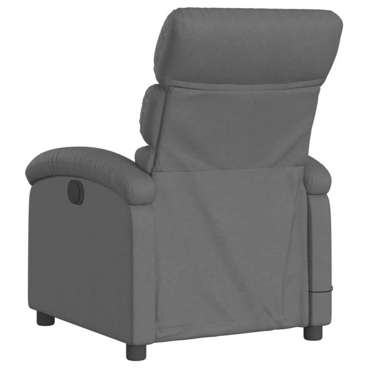 VIDAXL Fauteuil inclinable de massage electrique gris fonce tissu