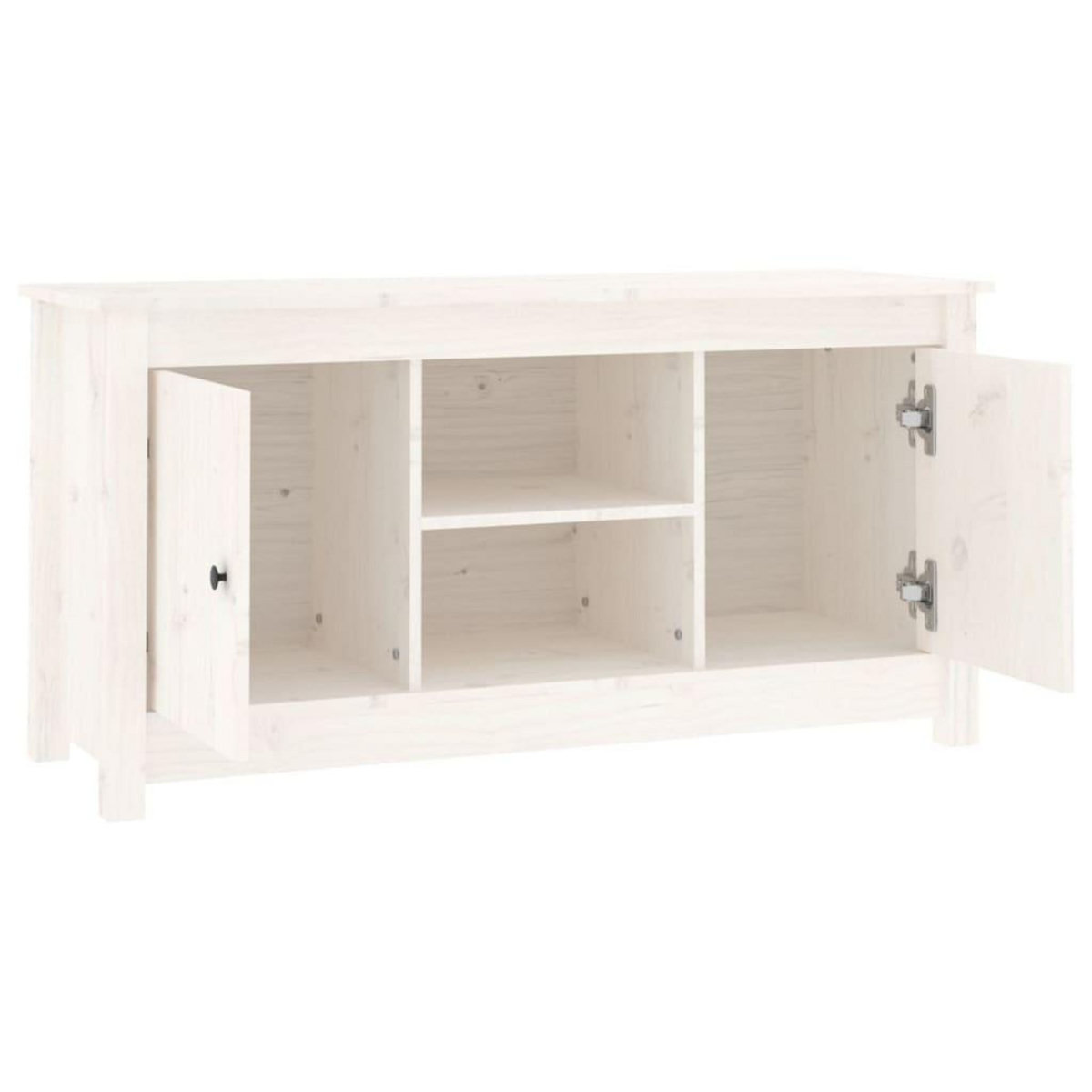 VIDAXL Meuble TV Blanc 103x36,5x52 cm Bois de pin massif