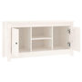 Voir la diapositive 4 : VIDAXL Meuble TV Blanc 103x36,5x52 cm Bois de pin massif