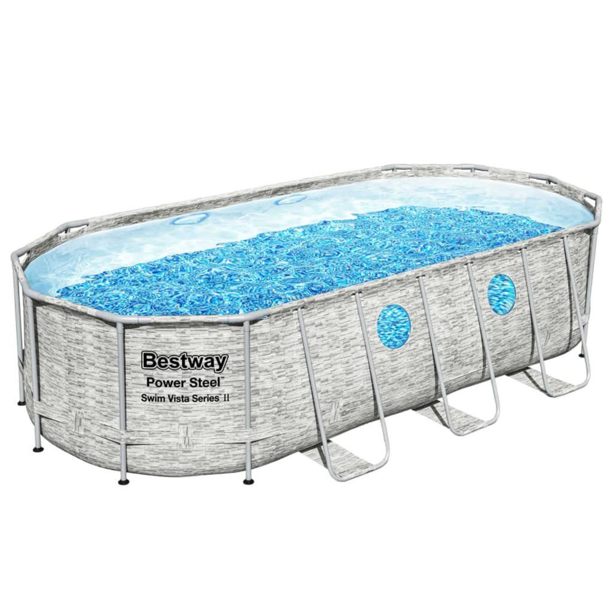 BESTWAY Bestway Ensemble de piscine Power Steel Swim Vista 549x274x122 cm