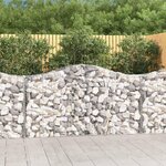VIDAXL Paniers a gabions arques 3 pcs 200x50x100/120 cm fer galvanise