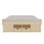 Voir la diapositive 4 : Lit multi-rangements en pin massif 160x200cm SLEEP