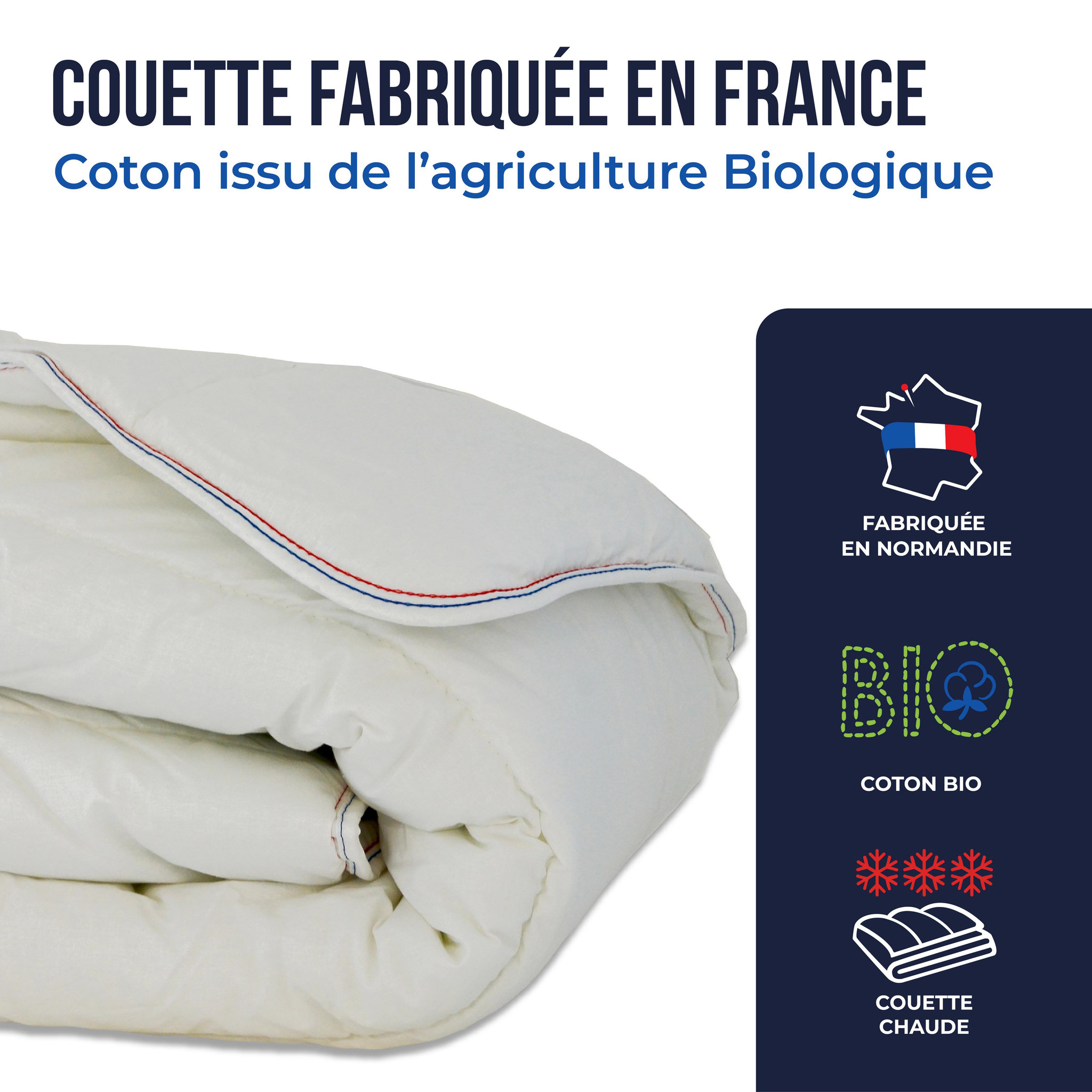 Voir la diapositive 4 : COLAS NORMAND Couette coton bio chaude