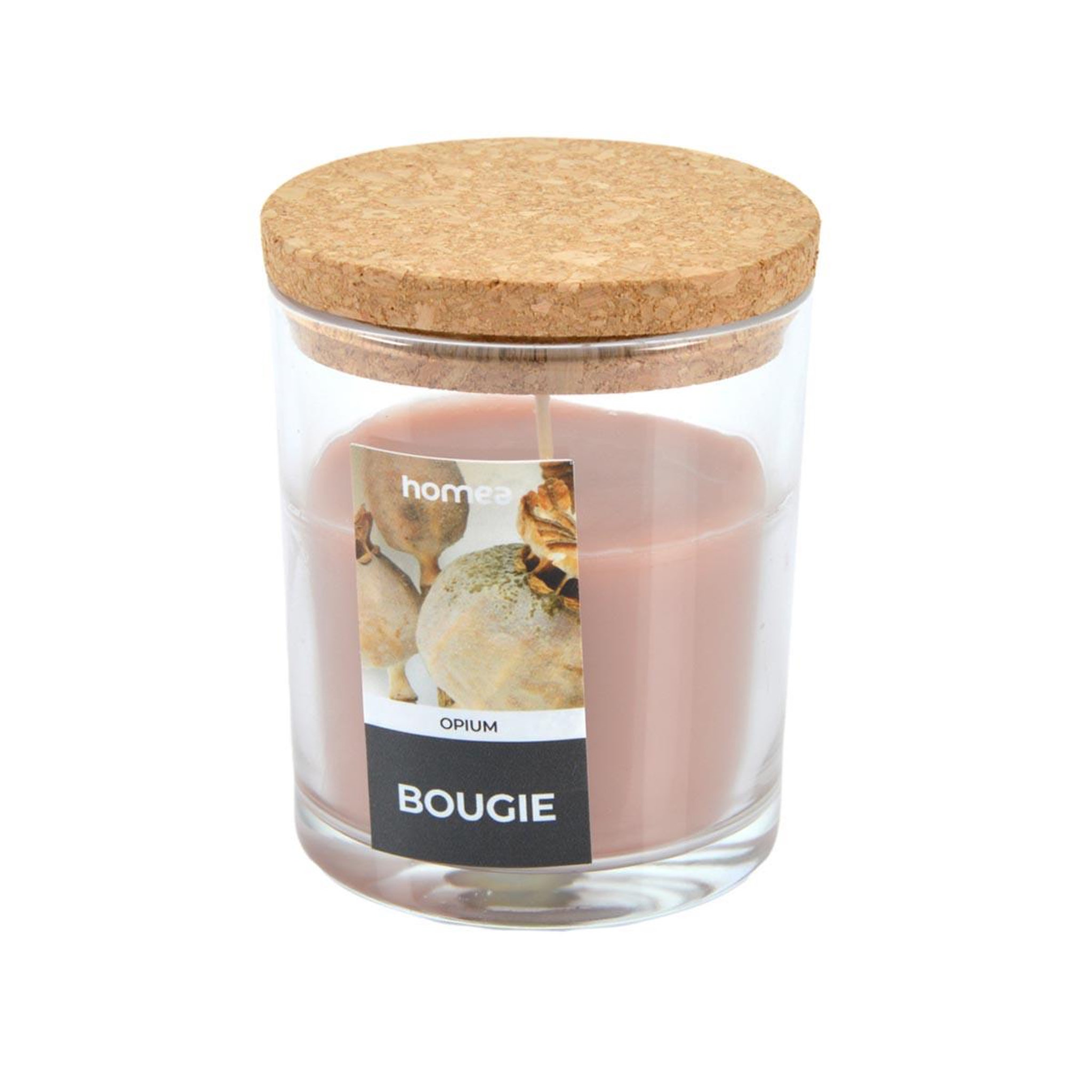 Voir la diapositive 1 : HOMEA Bougie verrine parfumée  essentiel ii  8cm opium
