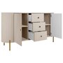 Voir la diapositive 3 : BEST MOBILIER Jaime - buffet bas 178 cm - 3 tiroirs, 2 portes et 2 étagères