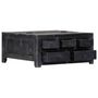 Voir la diapositive 3 : VIDAXL Table basse Noir 65x65x30 cm Bois de manguier massif