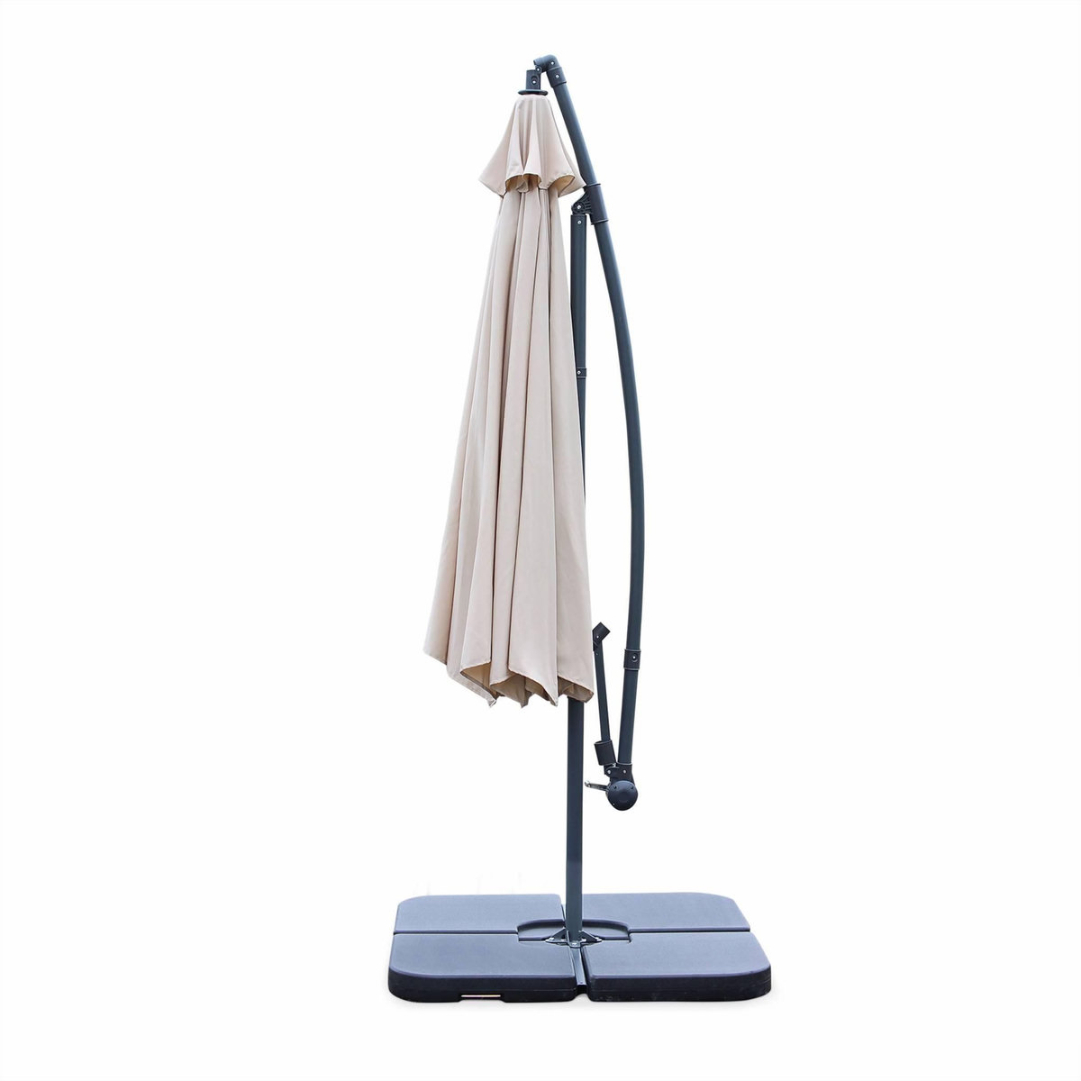 SWEEEK Parasol déporté rond Hardelot diamètre 350cm excentré  8 baleines