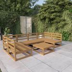 VIDAXL Salon de jardin 7 pcs bois de pin massif