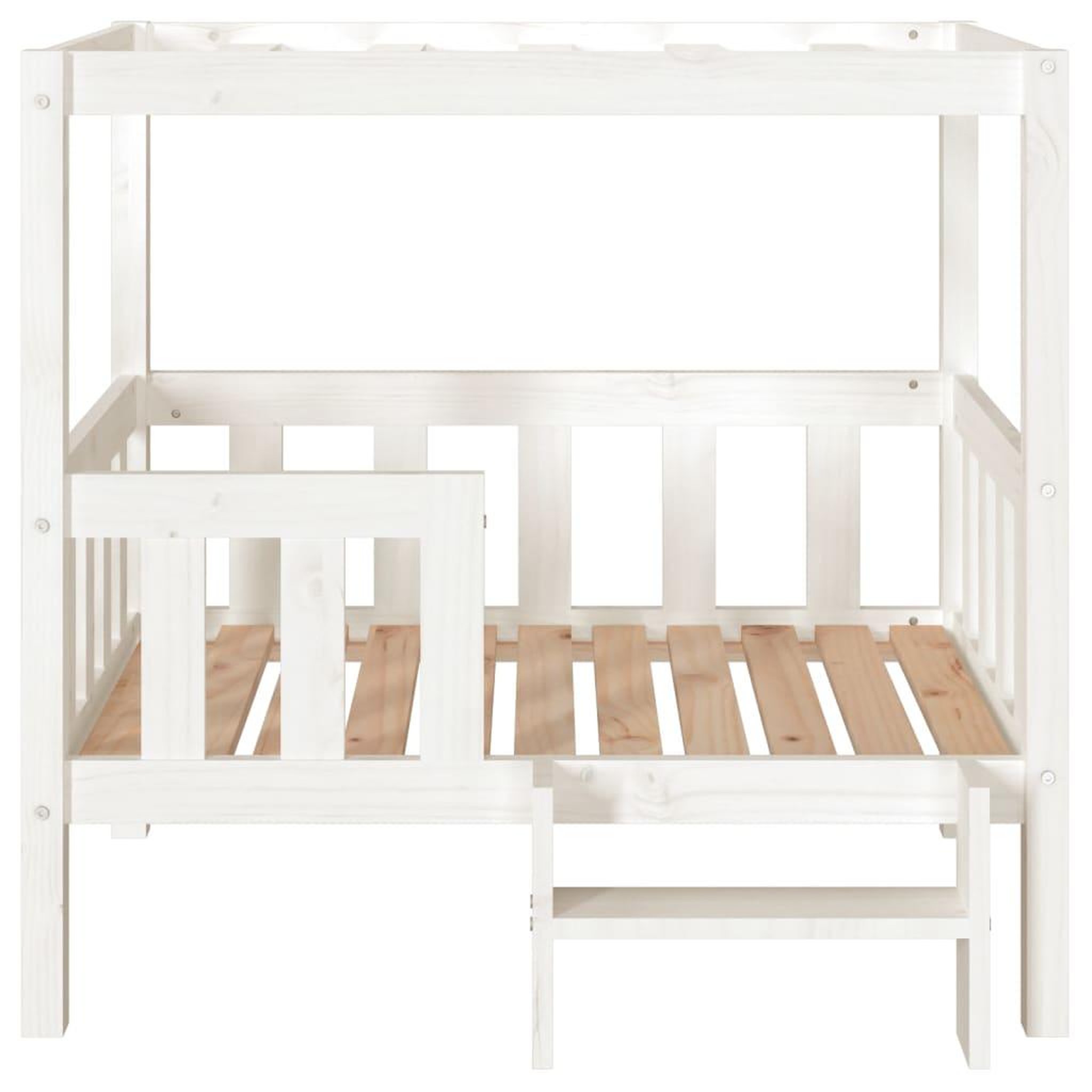 Voir la diapositive 5 : VIDAXL Lit pour chien Blanc 95,5x73,5x90 cm Bois de pin solide
