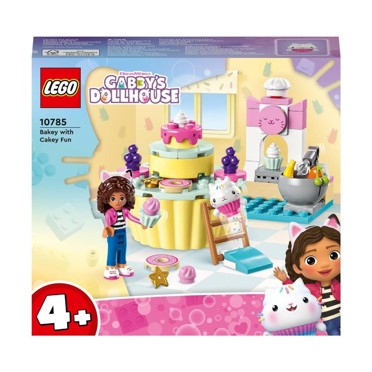 LEGO Gabby et la maison magique 10785 - Praline et P'tichou S'Amusent, Jeu avec Figurines Gabby et le Chat, Cuisine avec Cupcake et Accessoires, Jouets pour Filles et Garçons Dès 4 Ans